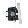 Выключатель 1-клавишный IEK СП BRITE BR-V10-1-10-K91 ВС10-1-1-БрАБ 10А с индикацией механизм арктич. белый